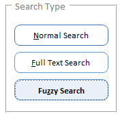 Fuzzy search menu choice